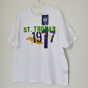 NWT Caribbean Joe White St. Thomas Tee, Size XL